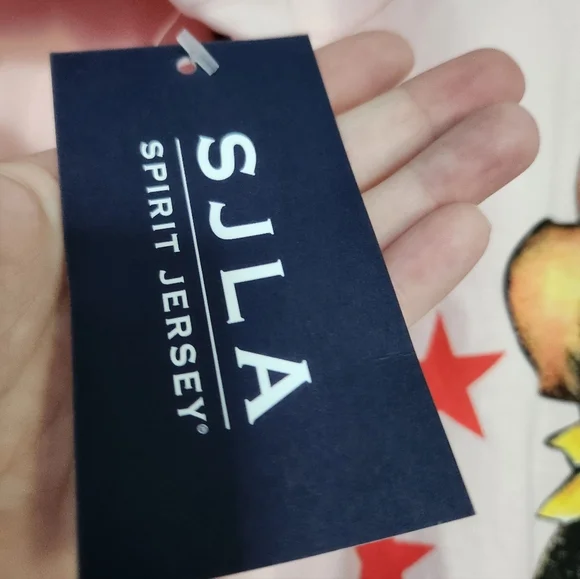 NWT Spirit Jersey Pink Cowboy Kitty Graphic Sweatshirt Size SMALL - Picture 4 of 5